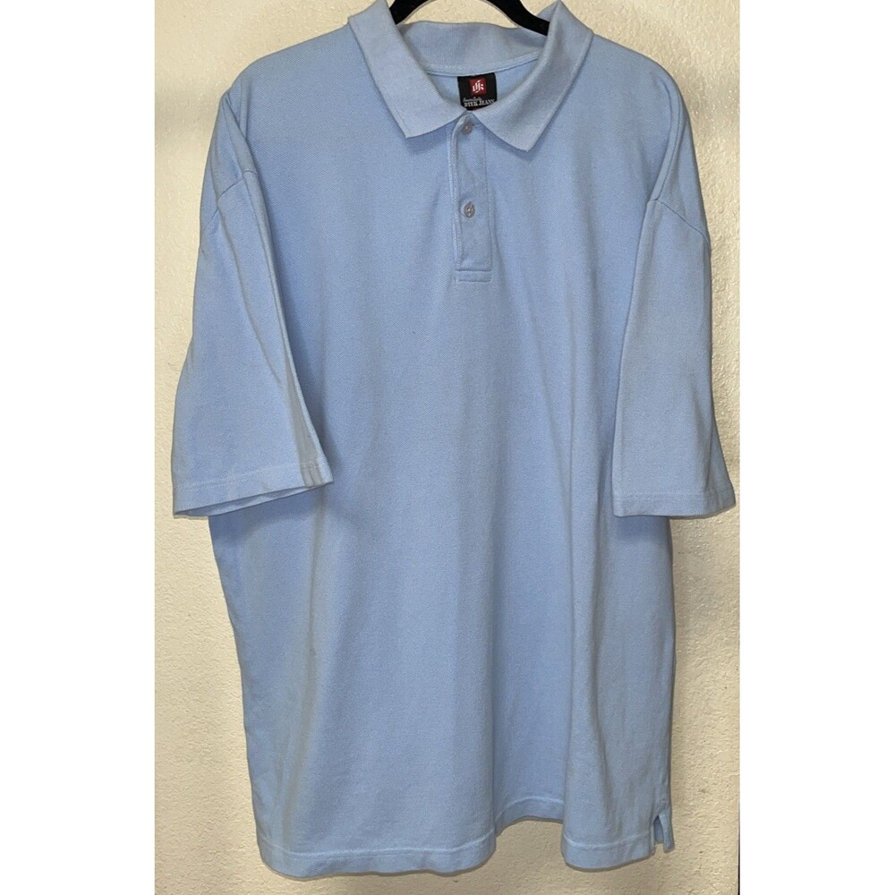 Dtek Jeans Polo Golf Shirt Men Sz 2XL Sky Blue